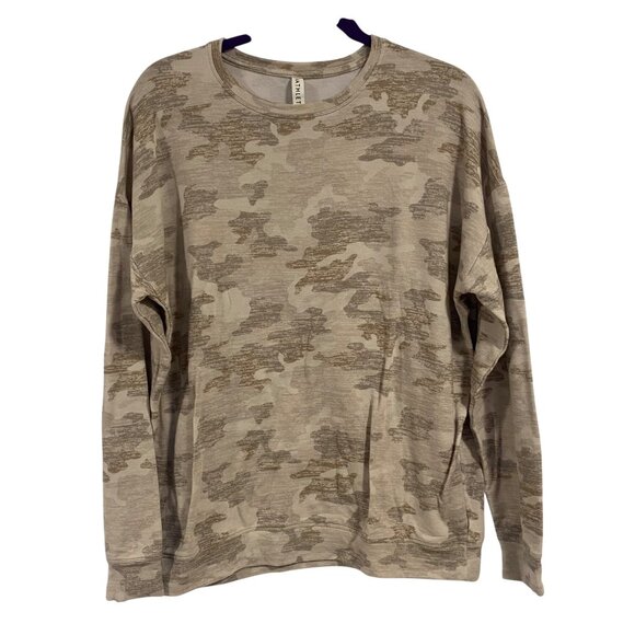 Athleta Pure Luxe Camo Printed Sweatshirt Size M - Picture 1 of 5